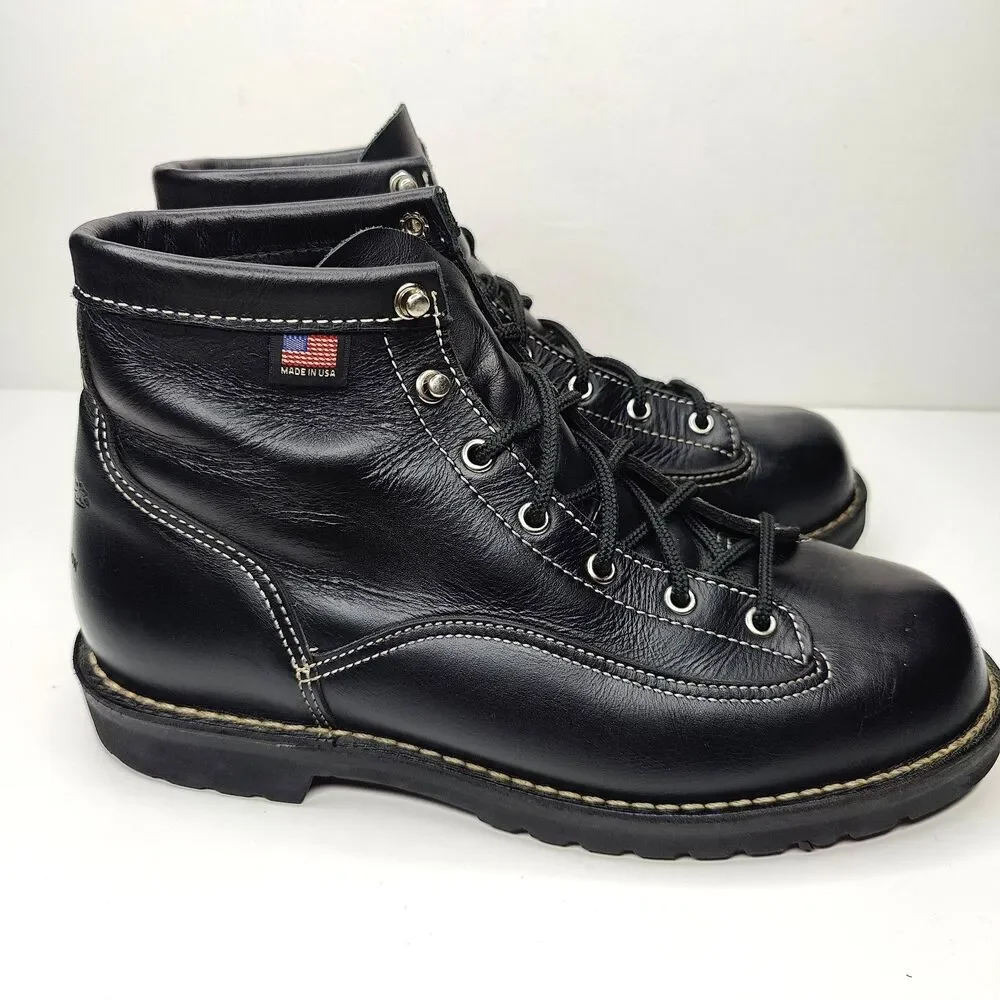 Danner Bull Run 105 Black Mountain Boots Size 10 EE Made In USA Vibram
